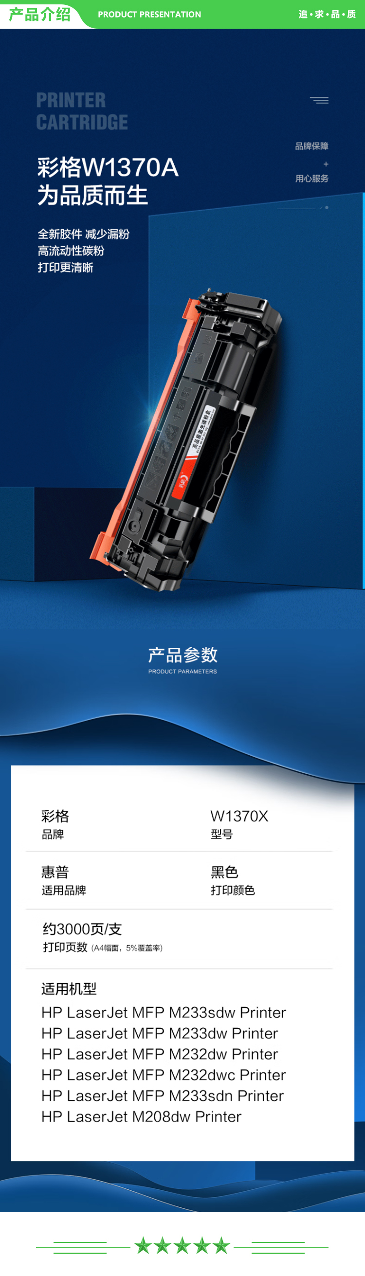 彩格 W1370A大容量无芯片-3支装 9000页 适用惠普HP M233sdw M233dw M233sdn M232dw M232dwc M208dw打印机墨盒.jpg