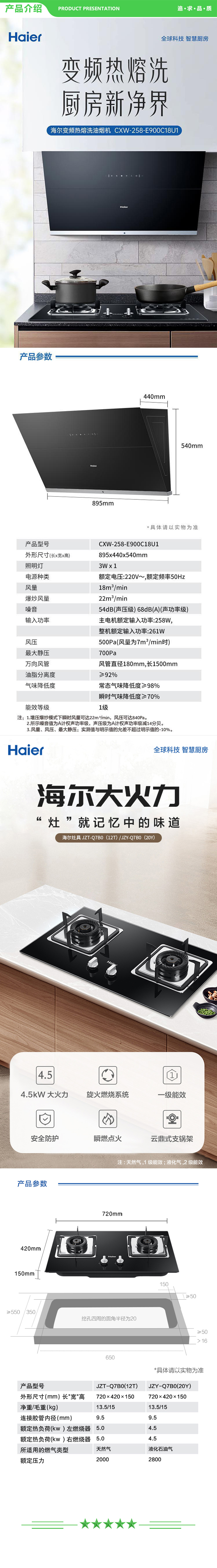 海尔 Haier CXW-258-E900C18U1+Q7B0（液化气）侧吸式抽油烟机 22爆炒大吸力 自清洗 大火力4.5KW 燃气灶 烟灶套装  .jpg