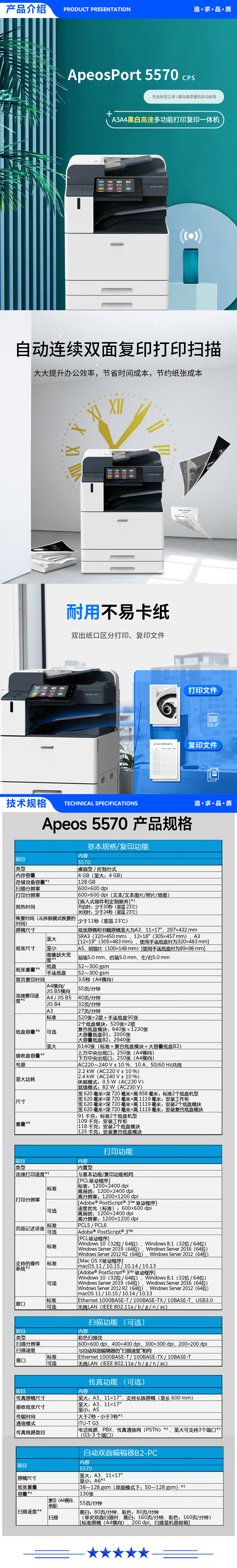 富士胶片 FUJIFILM Apeos 5570 CPS A3黑白数码复合机 55页 (复印+打印+扫描+输稿器) 2.jpg
