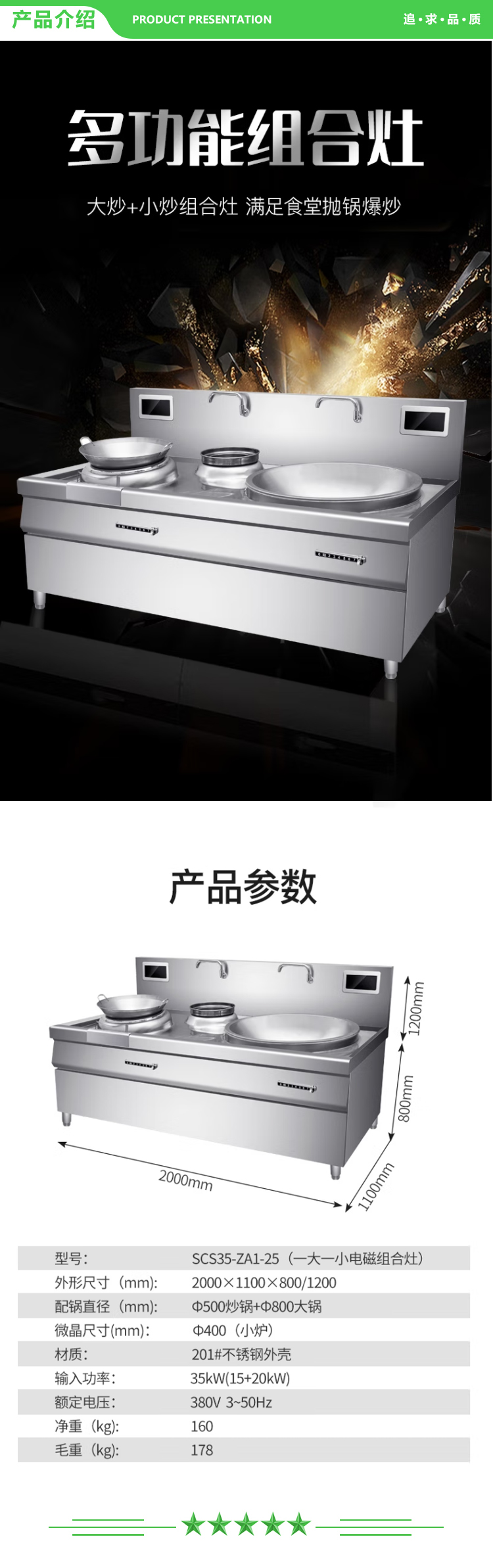 康宝 Canbo SCS15-ZA1-25 商用电磁灶 双头组合灶35kw大功率9档电磁炉 学校酒店食堂厨房大锅灶汤锅炉 .jpg