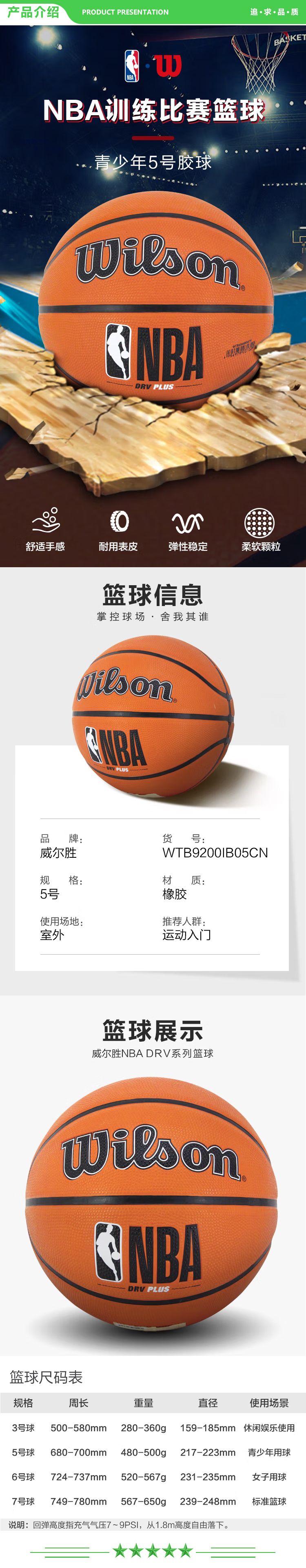 威尔胜 Wilson WTB9200IB05CN 5号NBA篮球训练比赛用球中小学生青少年室外通用耐磨橡胶篮球  .jpg