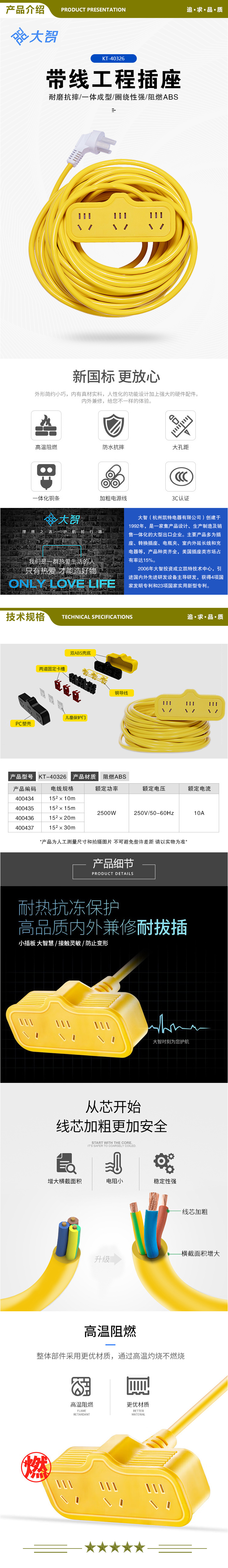 大智 DAZHI 400437 工程插座 防摔抗压排插地拖线板 户外电源充电延长线接线板1.5平方铜芯电线30米  2.jpg