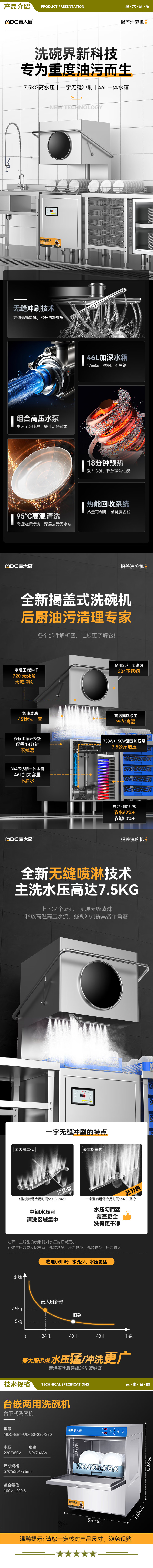 麦大厨  MDC-BET-UD-50-220 380 商用洗碗机揭盖式全自动大型酒店学校食堂刷碗机  2.jpg